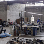Fungai Zvinondiramba working in his leather factory, Bulawaya, Matabeleland, November 2024. Photo: Shaun Chitsiga/ILO